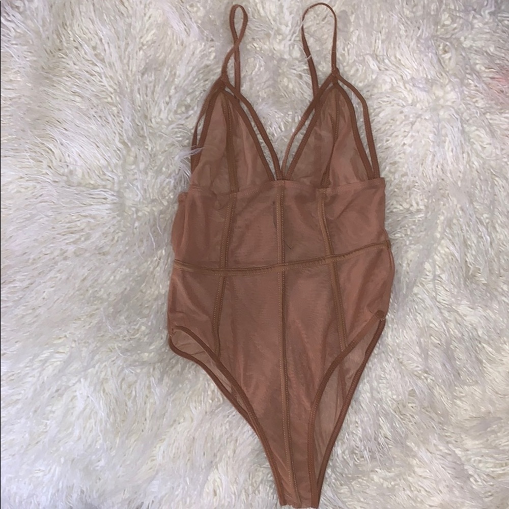 Nude mesh bodysuit